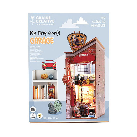 Graine 3D Scene Garage Book Nook Modelbouwpakket