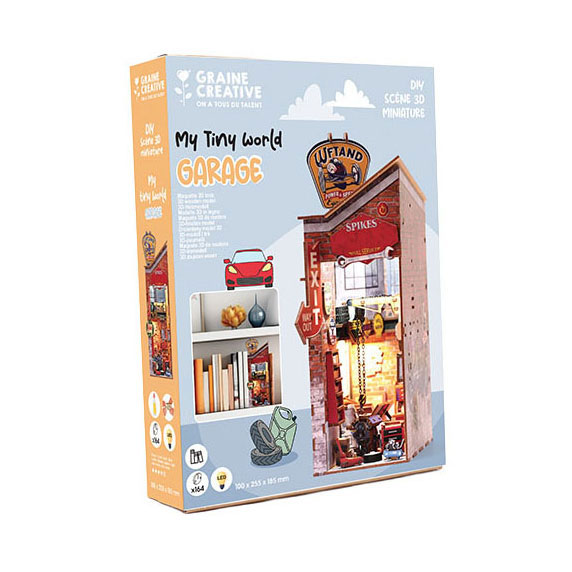Graine 3D Scene Garage Book Nook Modelbouwpakket
