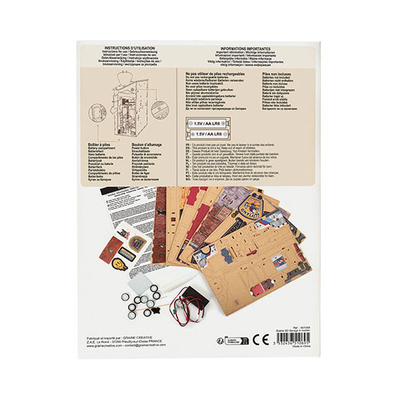 Graine 3D Scene Garage Book Nook Modelbouwpakket