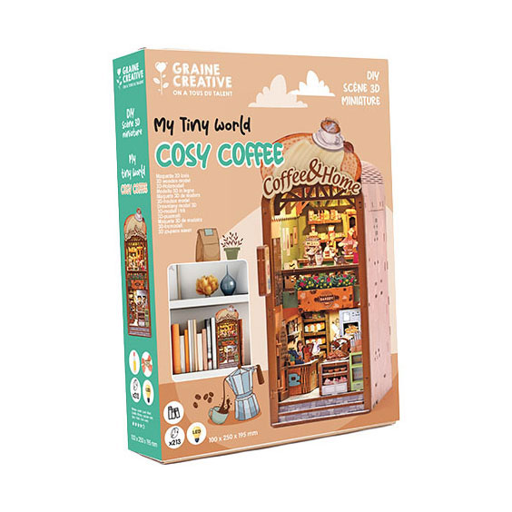 Graine 3D Scene Cosy Coffee Book Nook Modelbouwpakket