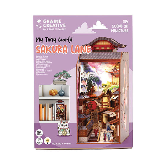 Graine 3D Scene Sakura Lane Book Nook Modelbouwpakket