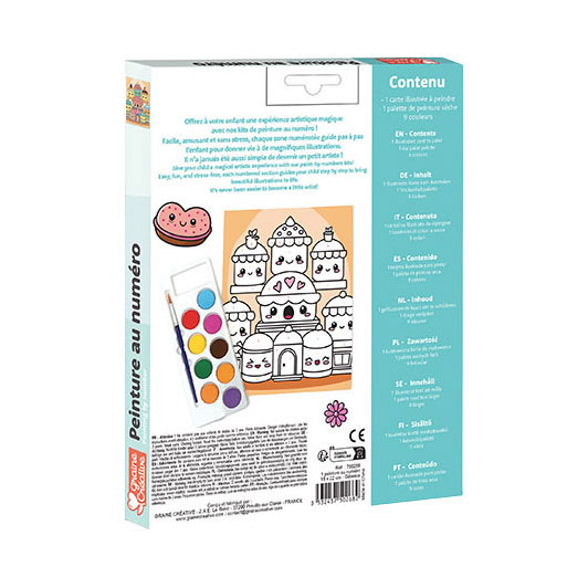 Graine Schilderen Op Nummer Set Kawaii Cakes - incl. Acrylverf en Penseel