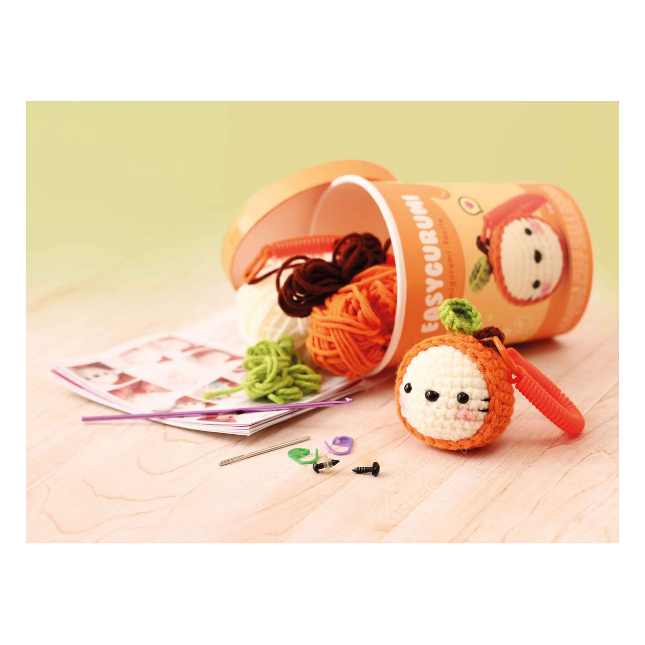 Kit de crochet Graine Easygurumi Mandarin - aiguille et fil inclus