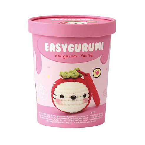 Kit de crochet Graine Easygurumi Fraise - aiguille et fil inclus