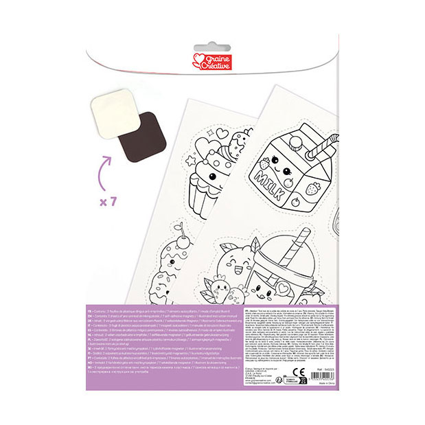 Ensemble de feuilles de crêpage Grain Magnets Kawaii