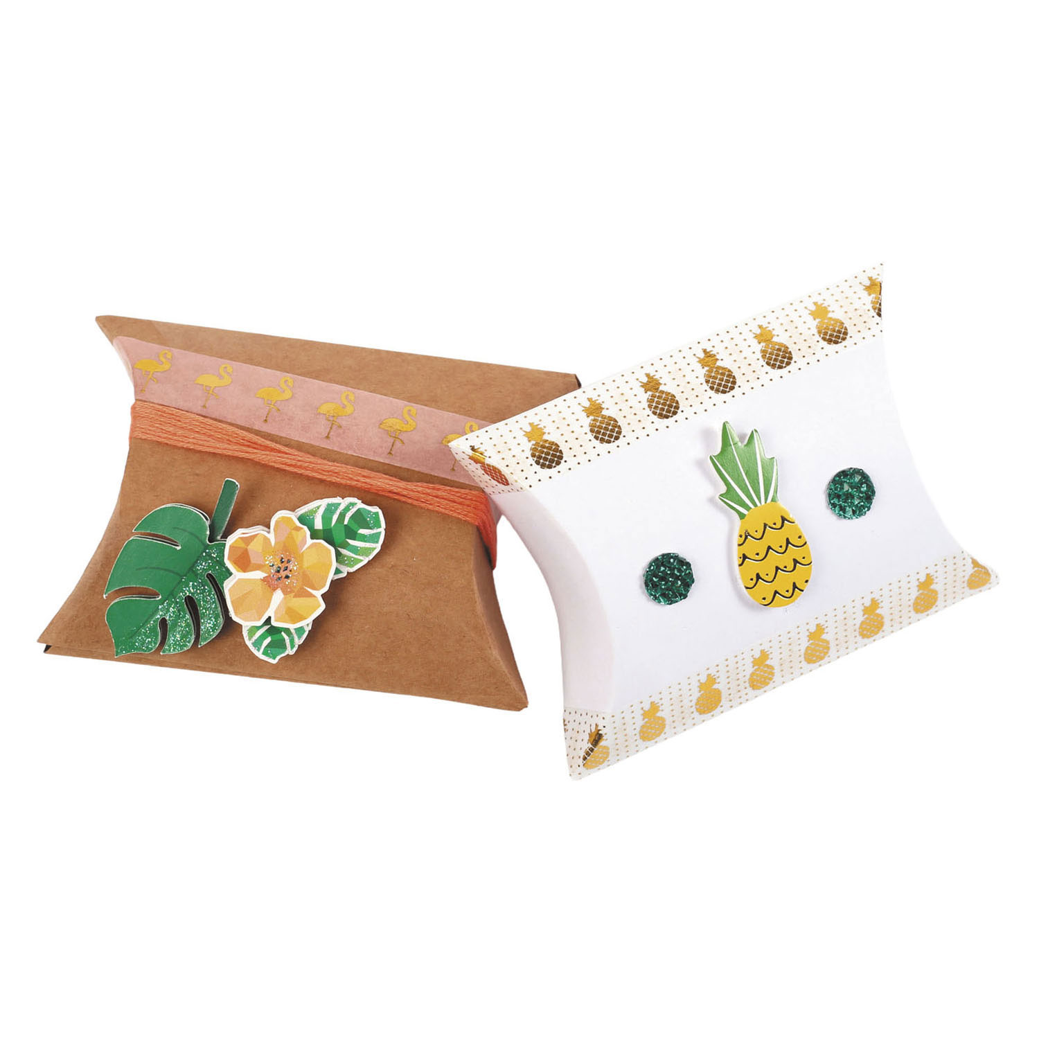 Boîtes cadeaux Graine 12,3 x 7,7 cm Kraft - 6 pièces.