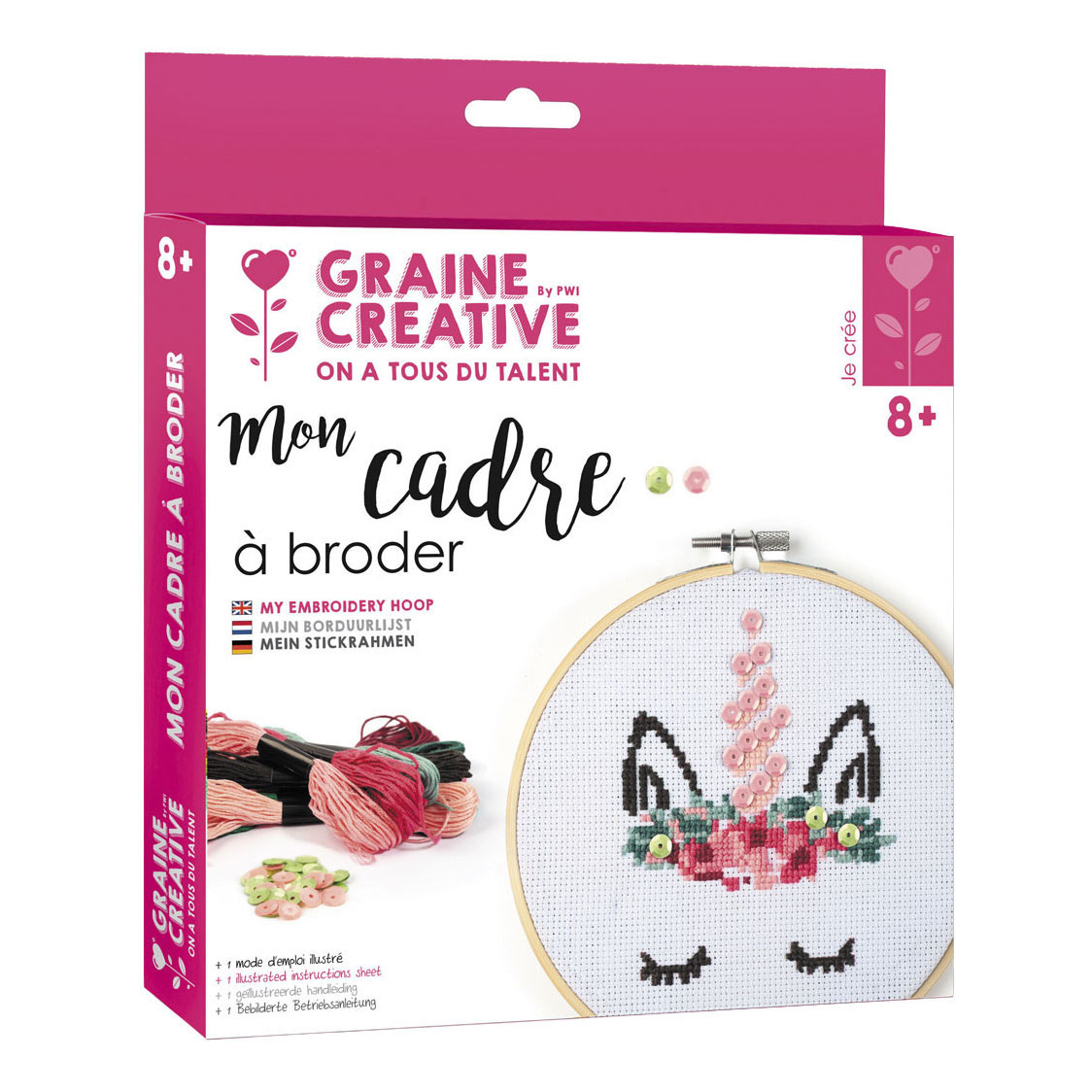Kit de broderie Graine Licorne 15,5 cm