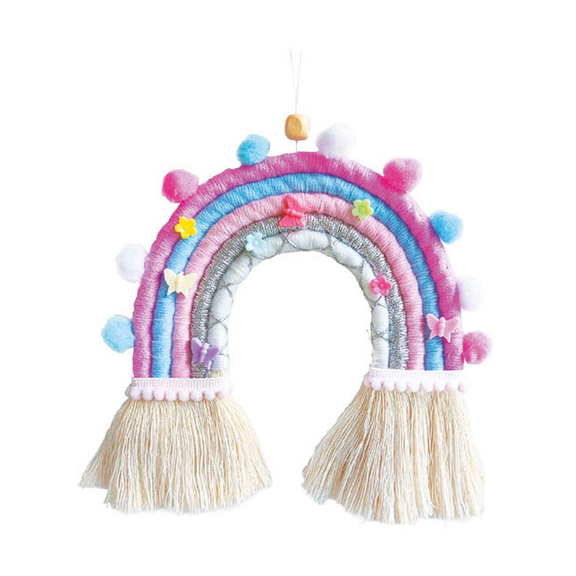 Ensemble de nœuds arc-en-ciel en macramé Graine