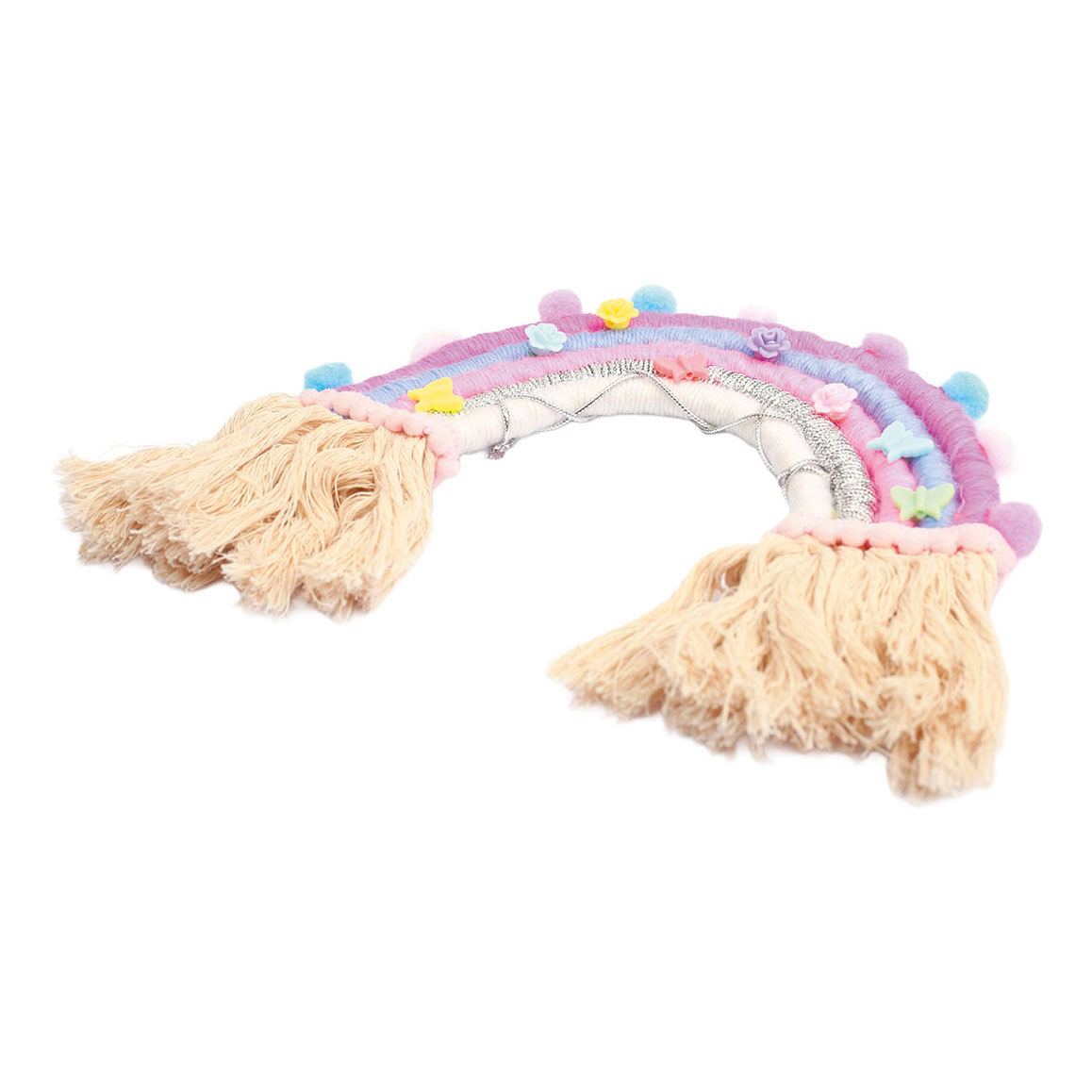 Ensemble de nœuds arc-en-ciel en macramé Graine