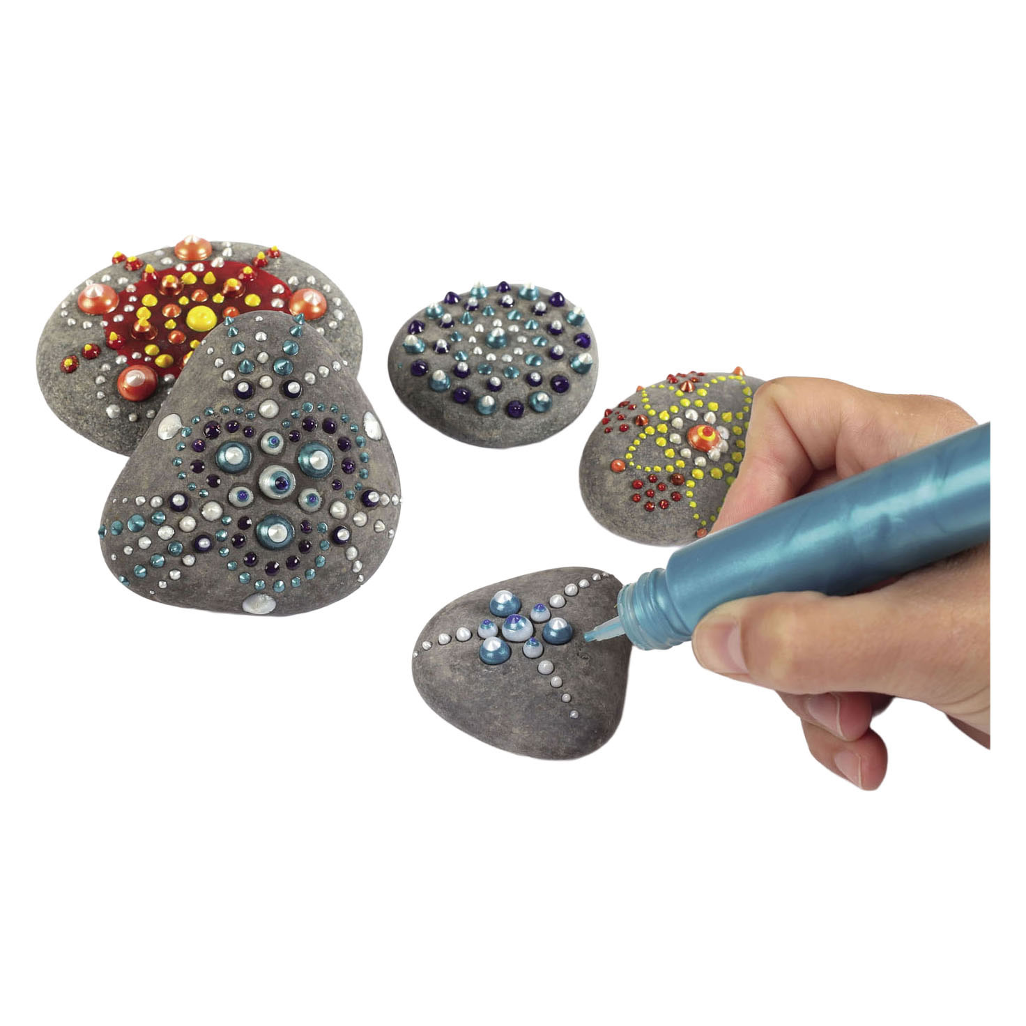 Pierres à grain grises - 5 pièces