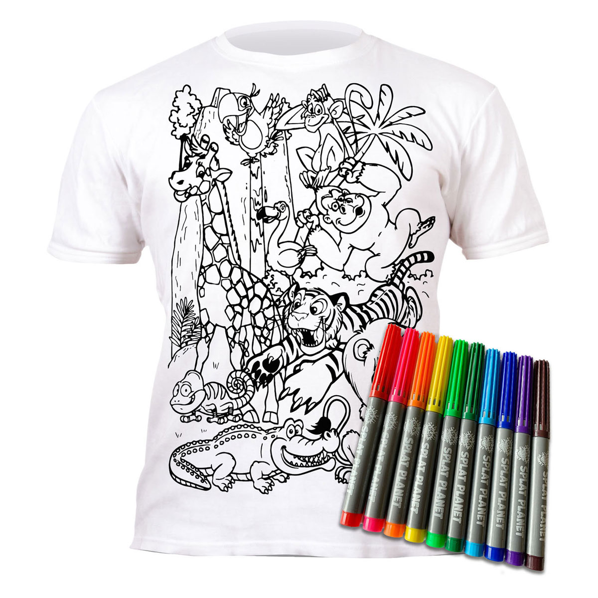 Ensemble de t-shirts Splat Planet Zoo Color pour enfants de 9 à 11 ans