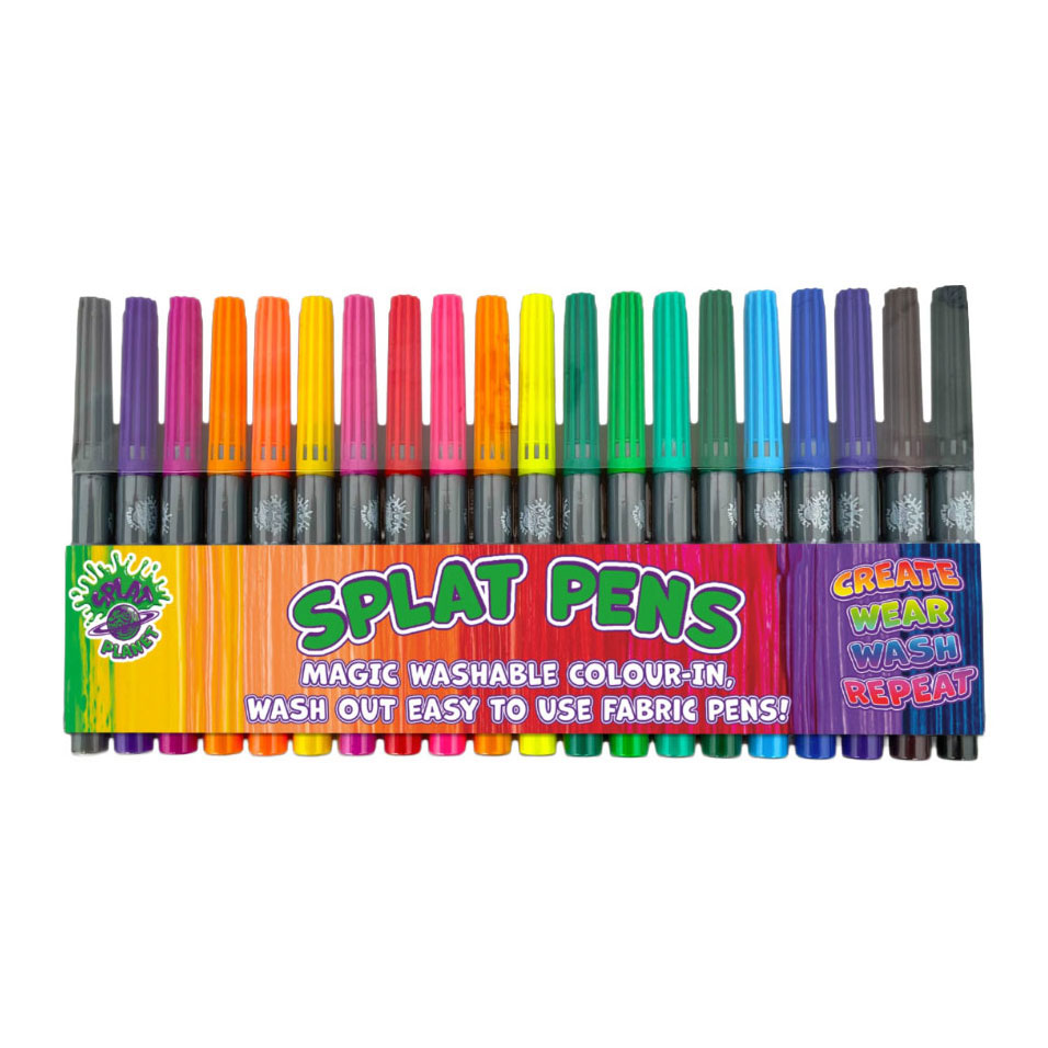 Ensemble de 20 marqueurs textiles lavables Splat Planet