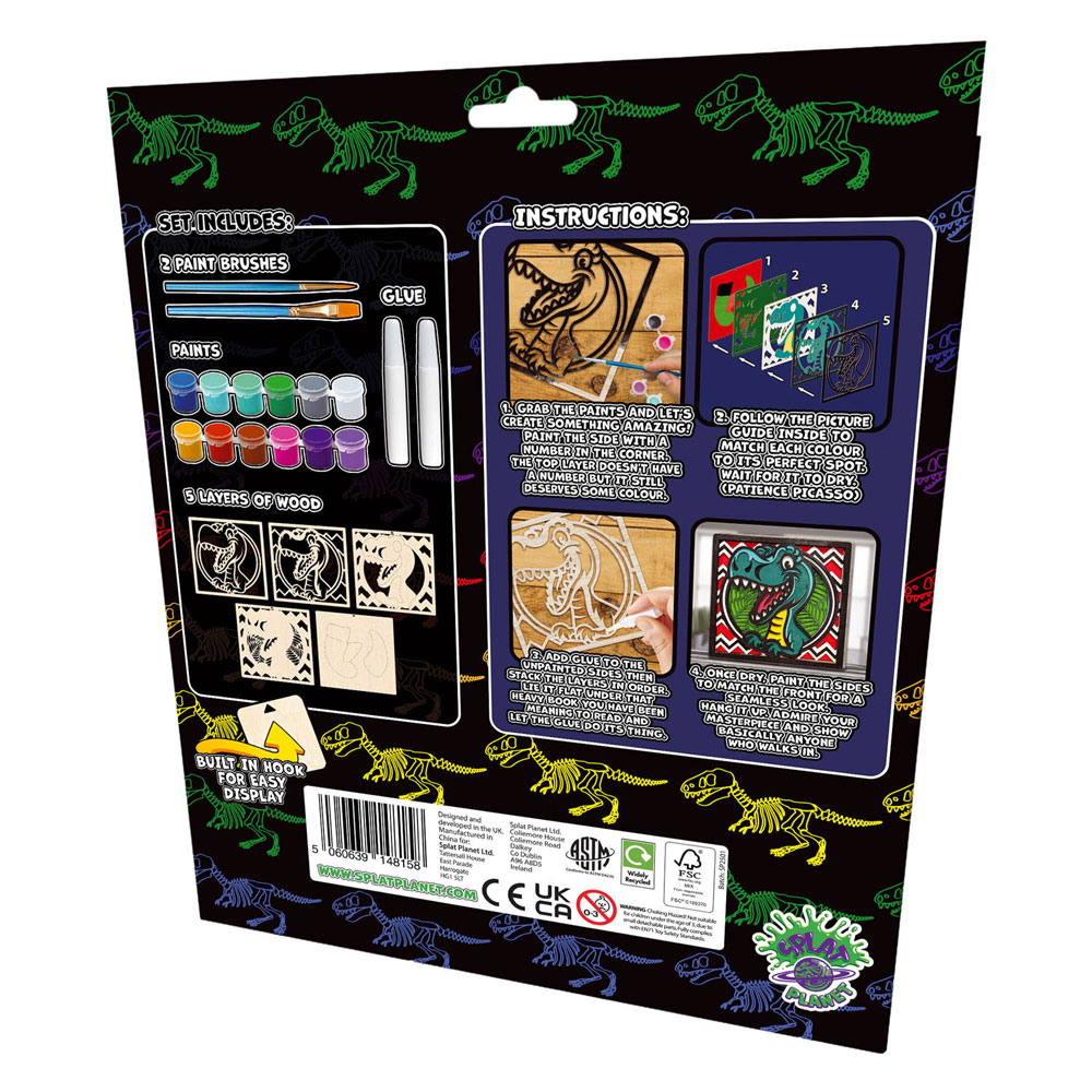 Splat Planet Wood Art Knutselset Dino