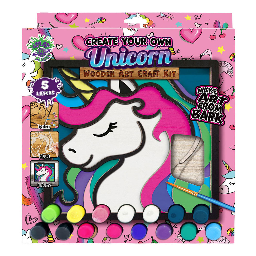 Kit de loisirs créatifs Licorne en bois Splat Planet