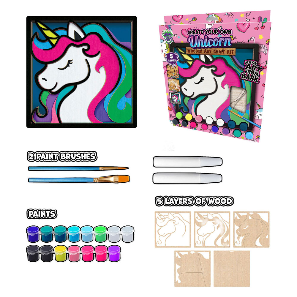 Kit de loisirs créatifs Licorne en bois Splat Planet