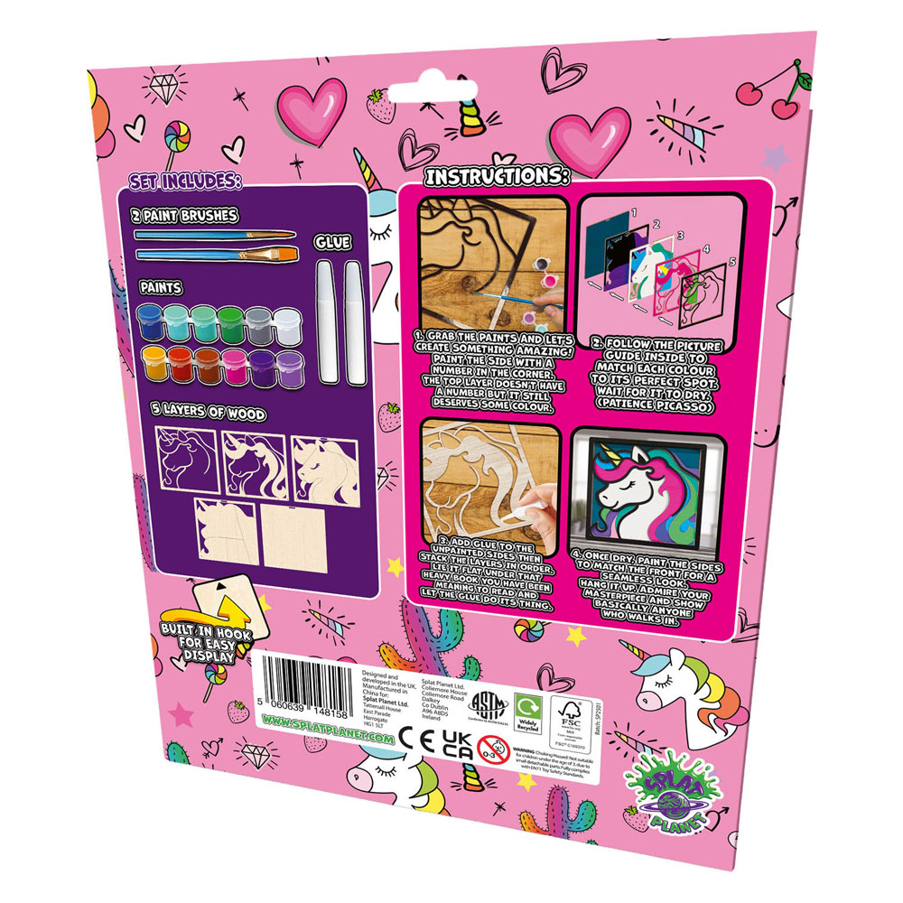 Kit de loisirs créatifs Licorne en bois Splat Planet