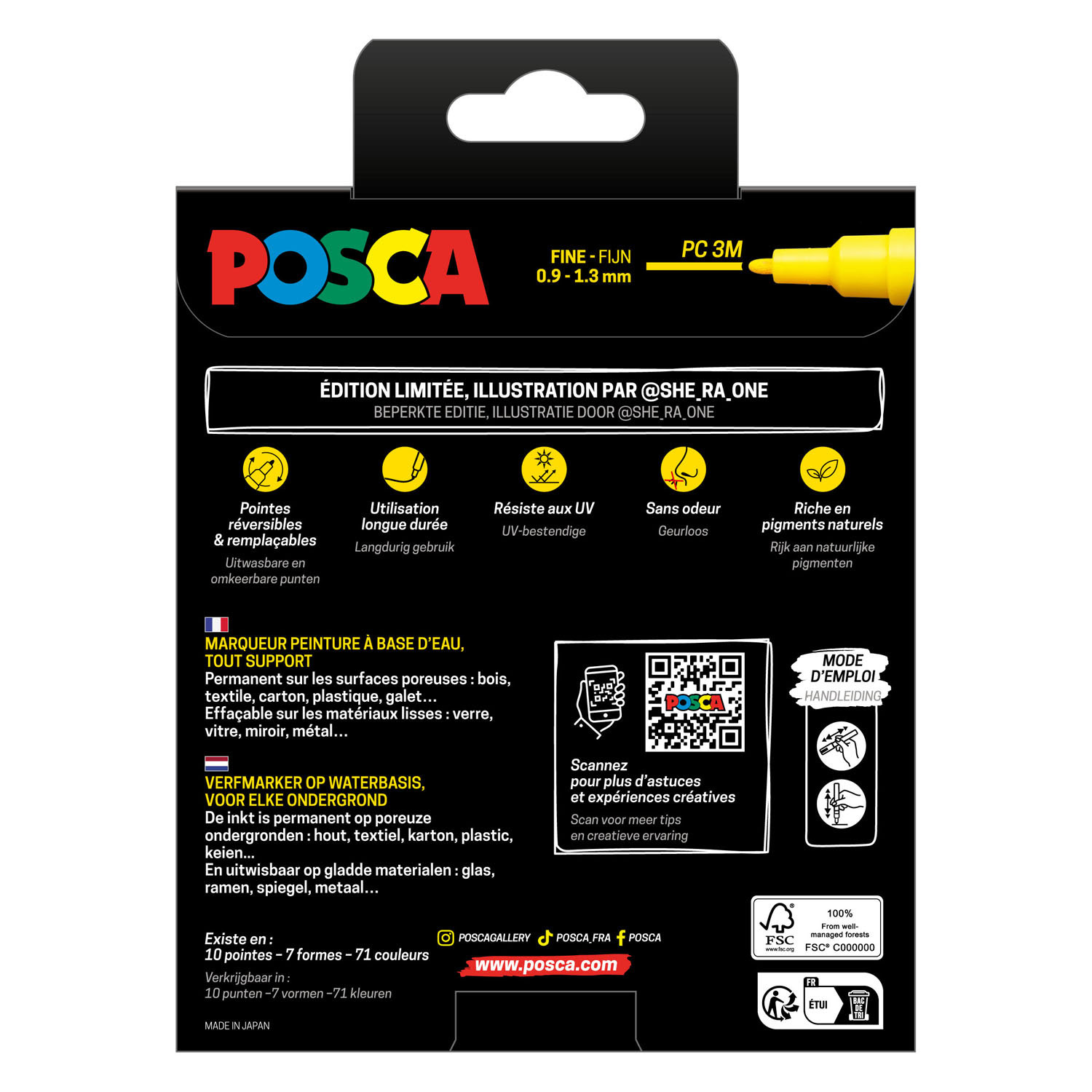 Uni Posca Marker PC3M Set Manga Hero - 8 Stück.