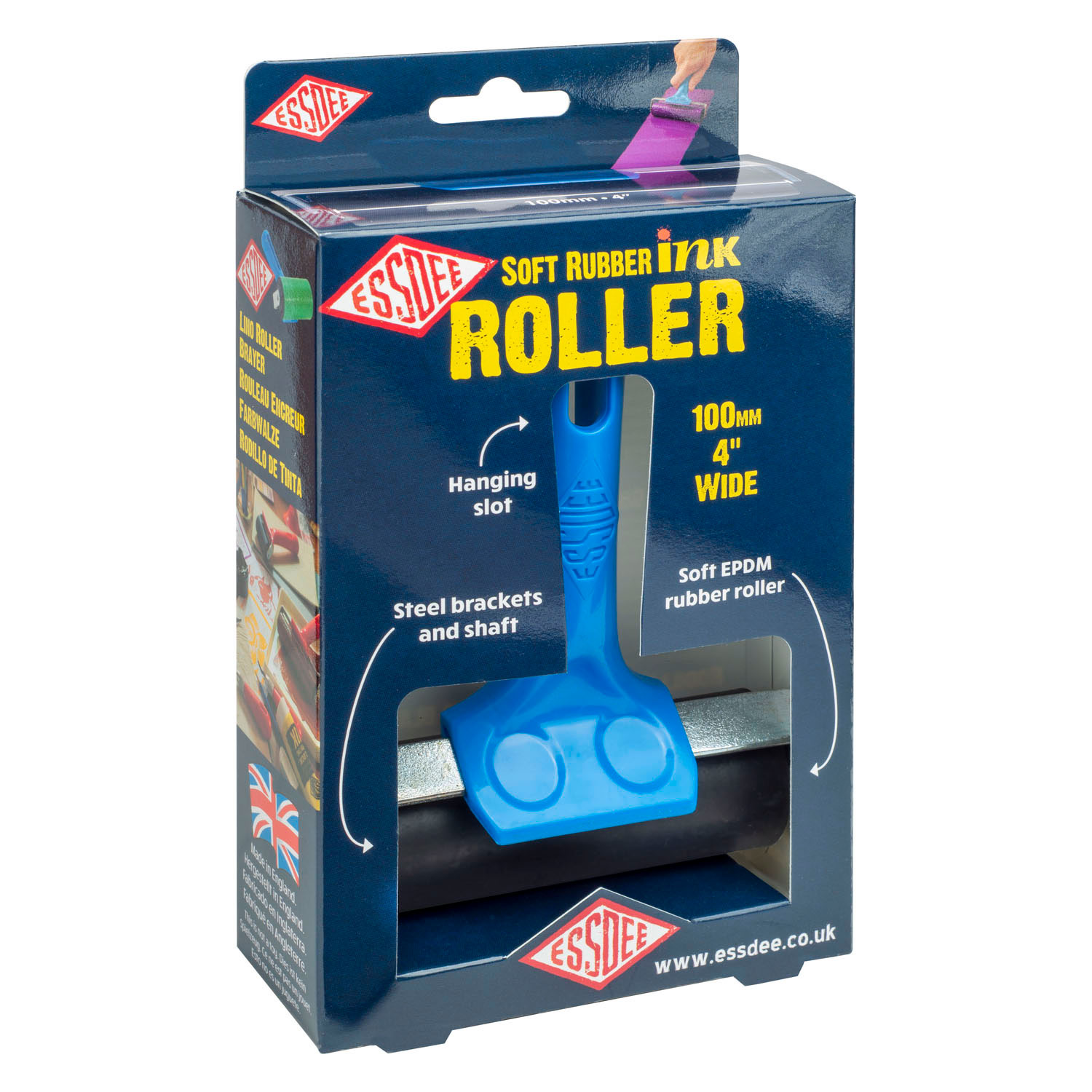 Essdee Weichgummi-Farbwalze 100 mm