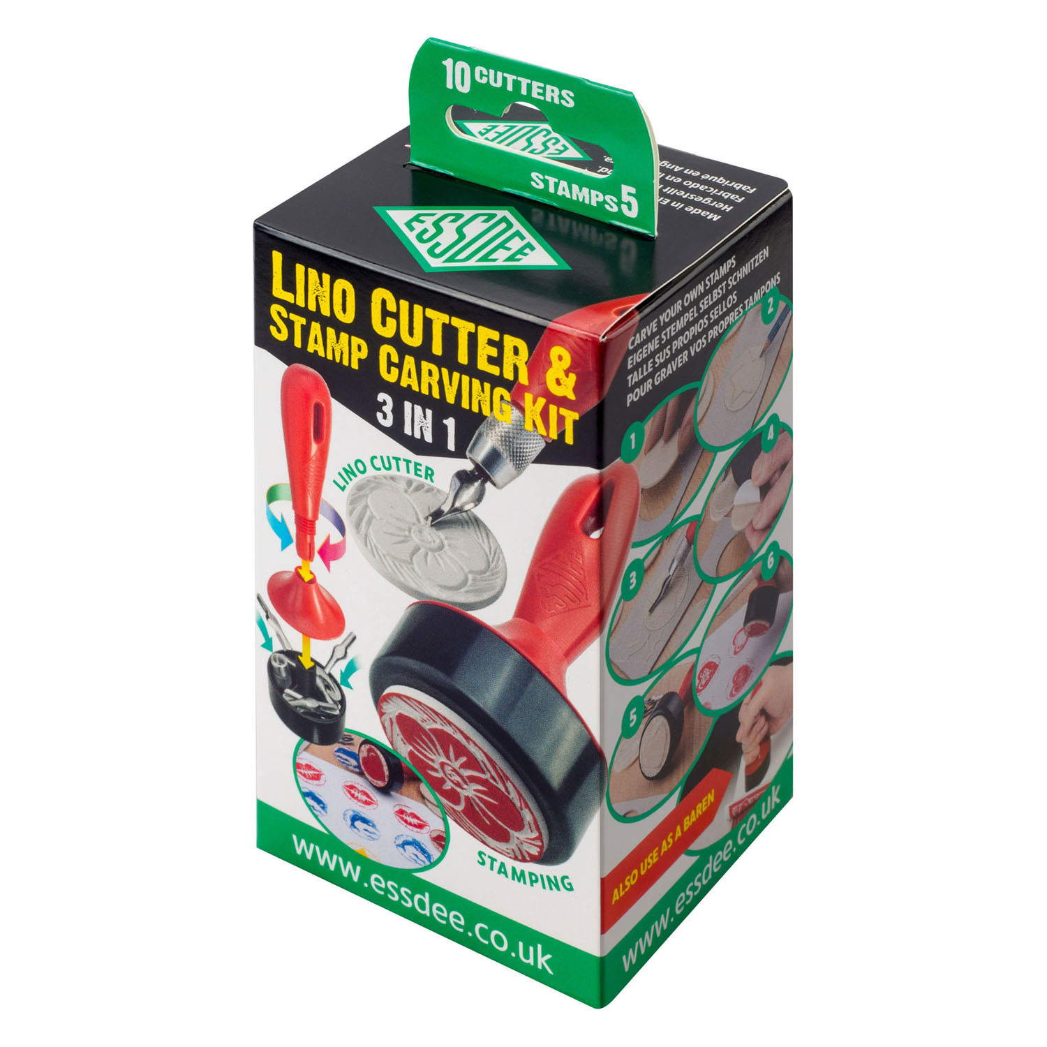 Kit de découpe de linogravure Essdee 3 en 1 - 10 lames de découpe