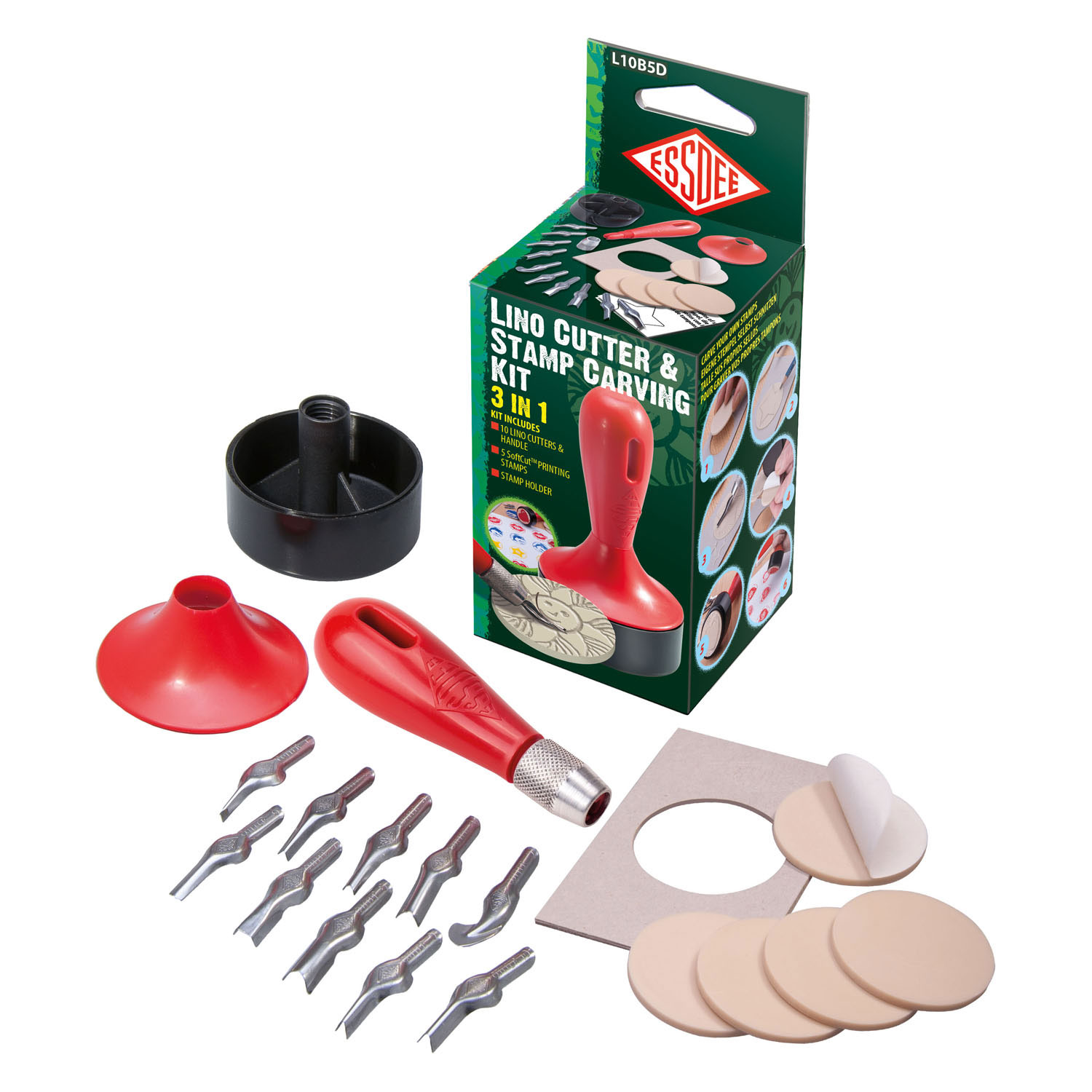 Kit de découpe de linogravure Essdee 3 en 1 - 10 lames de découpe