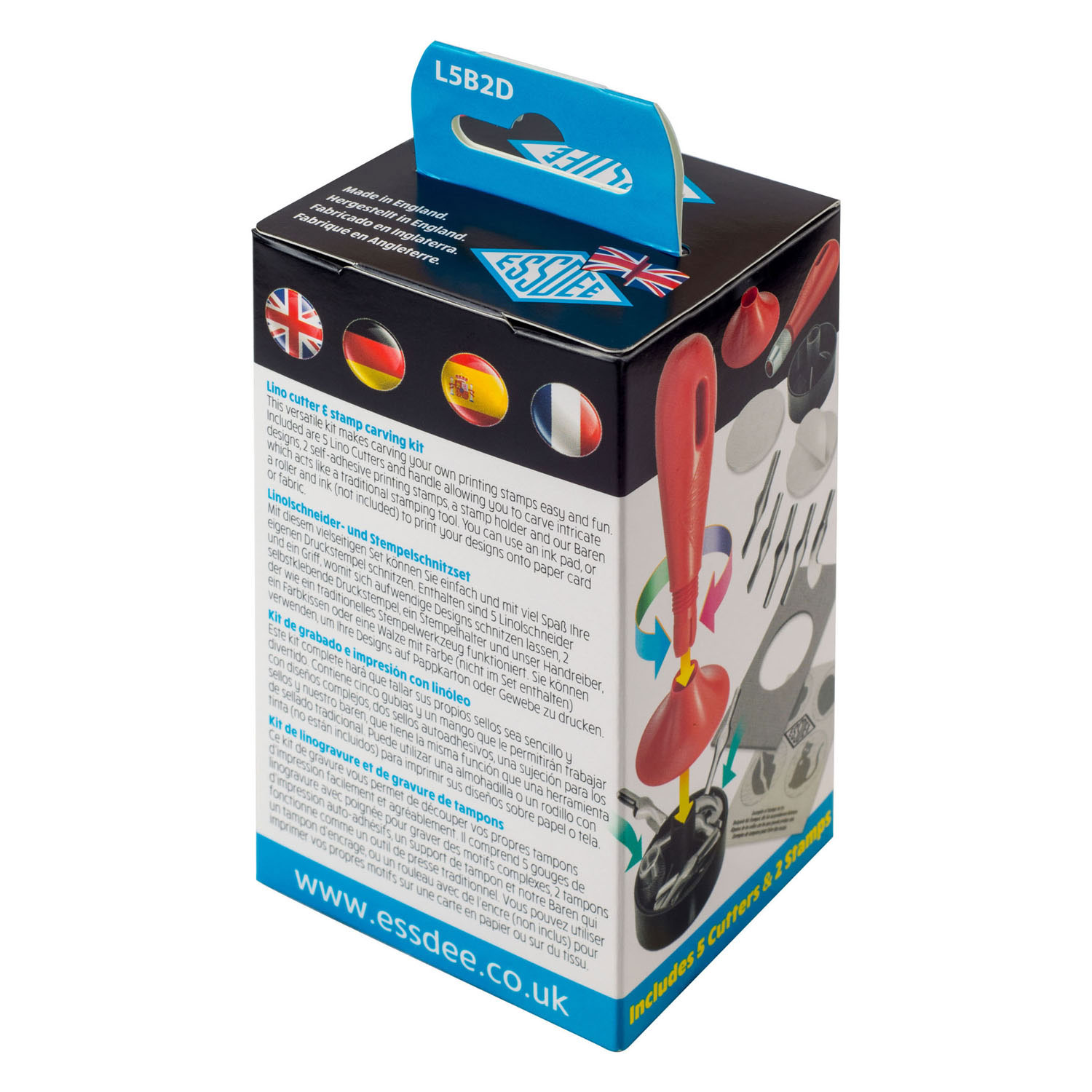 Essdee 3-in-1 Linolschnitt-Set – 5 Schneidklingen