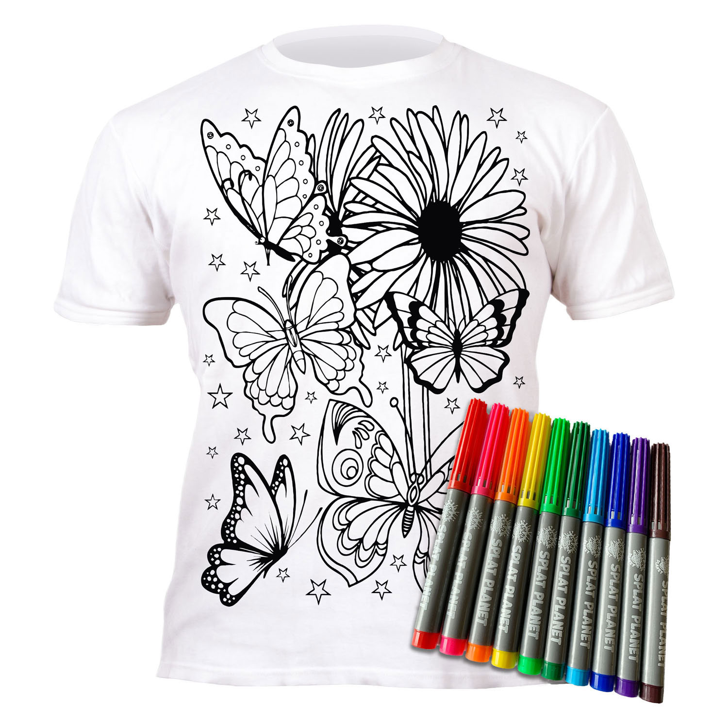 Splat Planet T-Shirt Kleuren Set Vlinders 9 - 11 Jaar