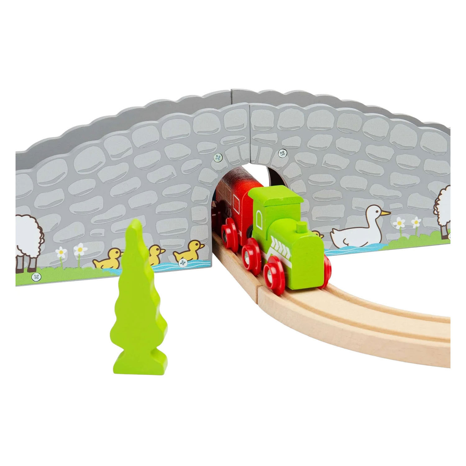 Bigjigs Houten Rails - Boerderijbrug