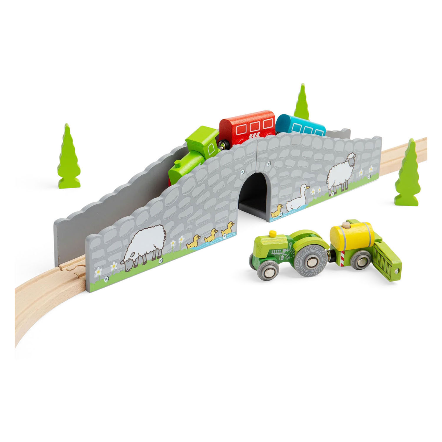 Bigjigs Houten Rails - Boerderijbrug