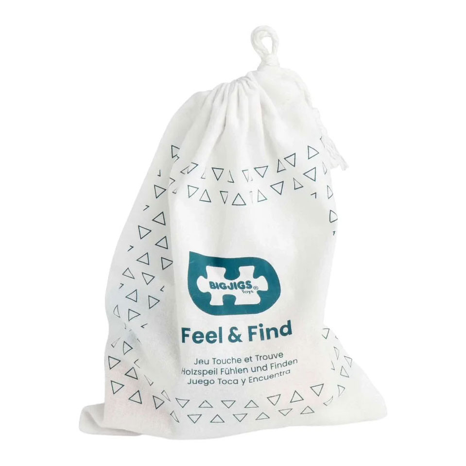 Puzzle de formes en bois et silicone Bigjigs - 13 pièces.