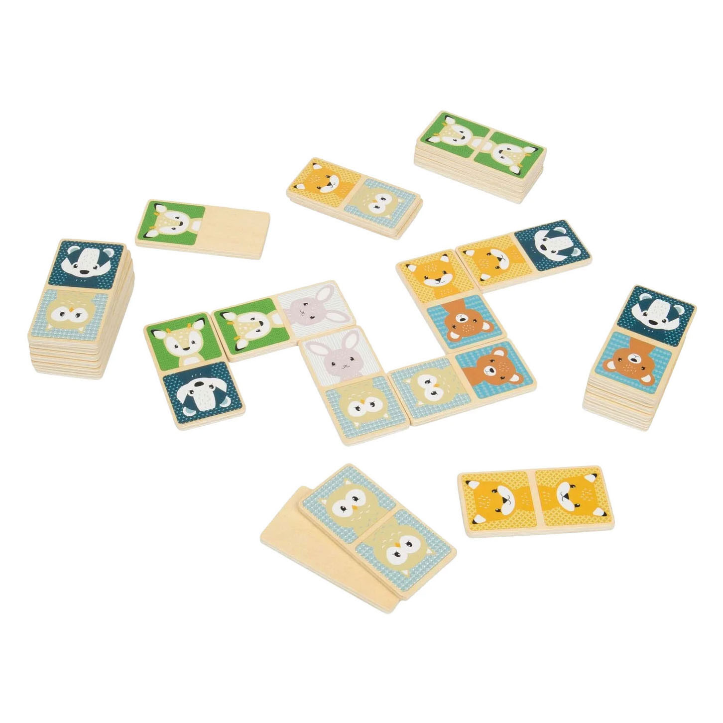 Bigjigs Houten Domino Wilde Dieren