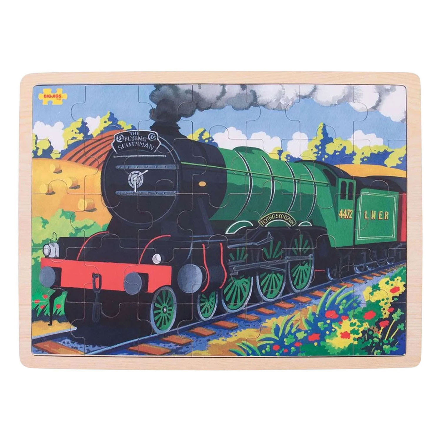 Bigjigs Houten Legpuzzel Flying Scotsman - 35st.