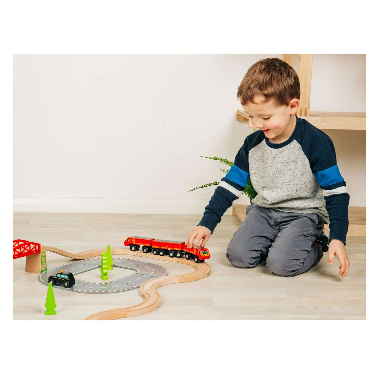 Bigjigs Houten Posttrein - 5dlg.