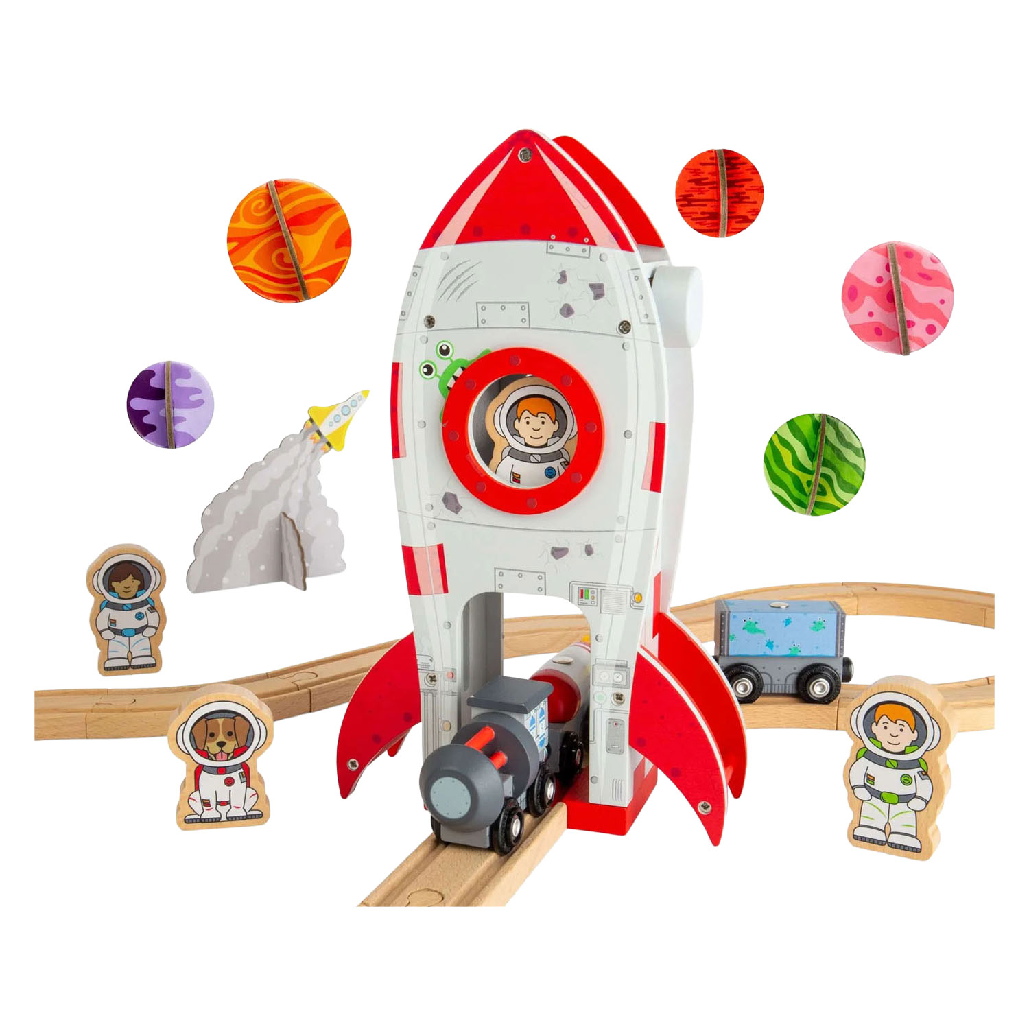 Rails en bois Bigjigs - Rocket
