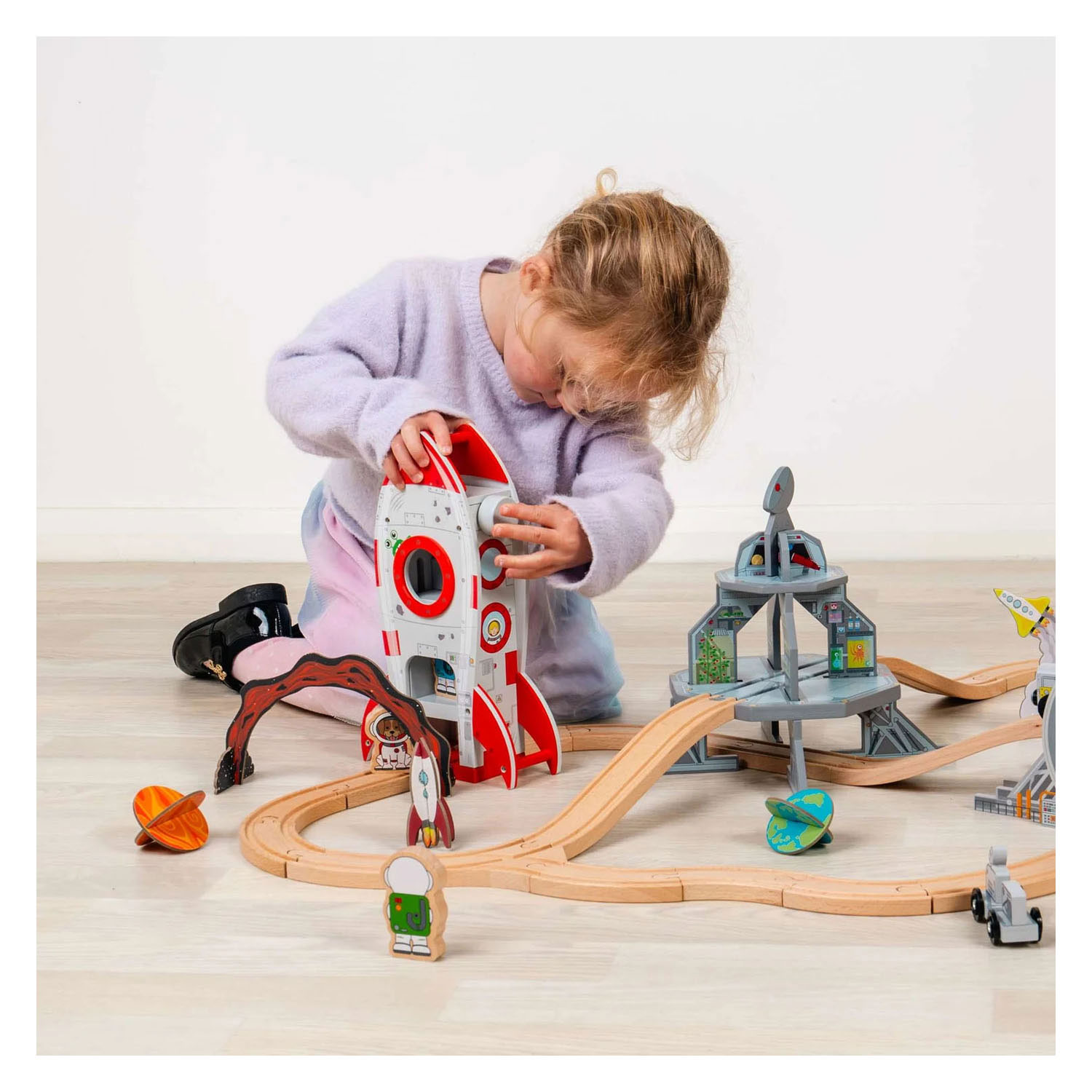 Rails en bois Bigjigs - Rocket