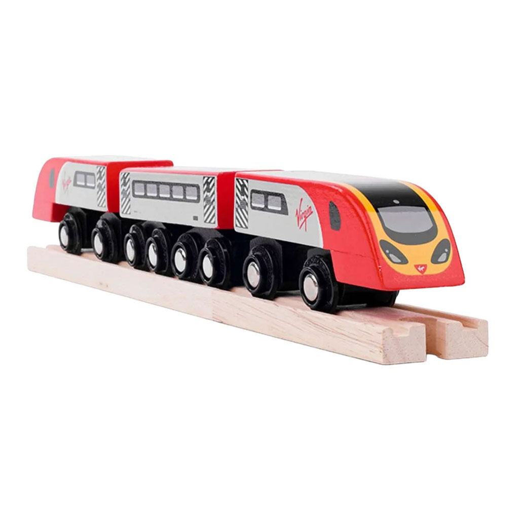 Bigjigs Houten Trein Virgin Pendolino - 5dlg.