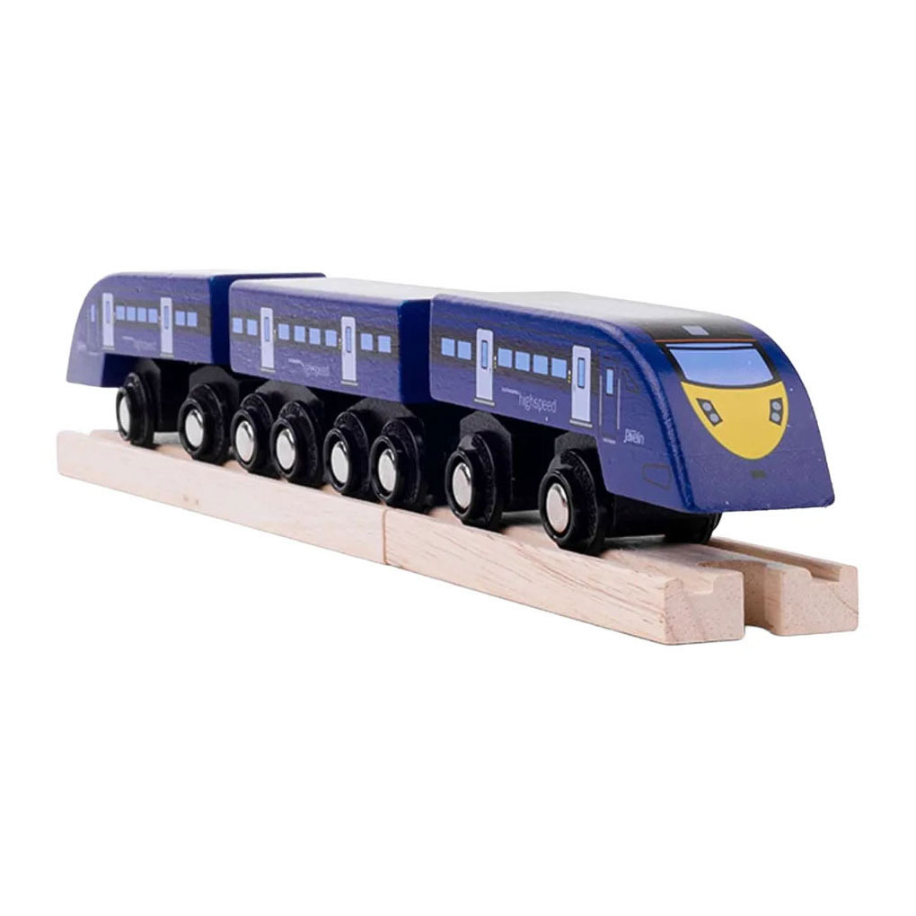 Bigjigs Houten Hoge Snelheidstrein 1 - 5dlg.