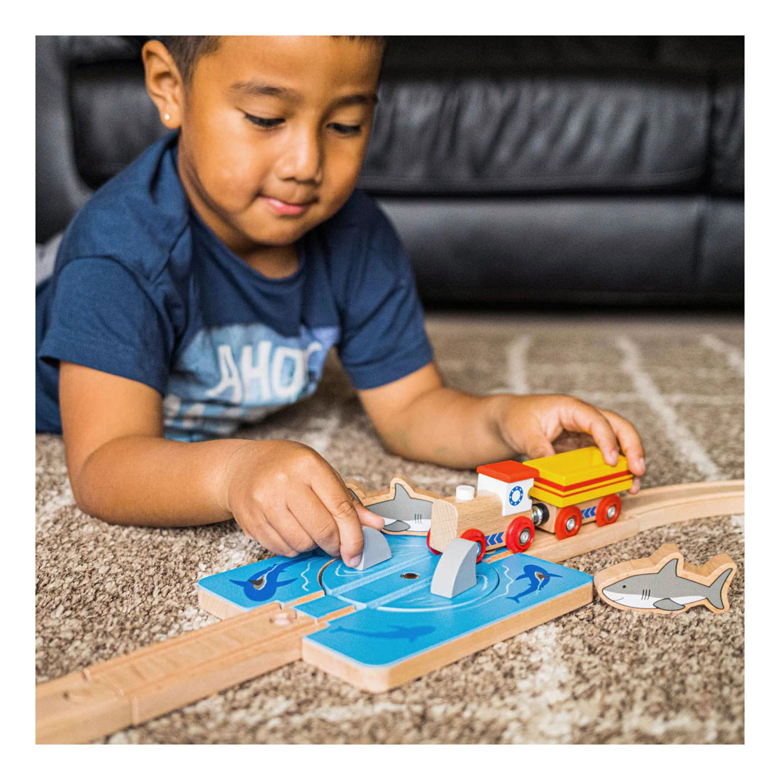 Bigjigs Houten Rails - Haaienaanval - 4dlg.