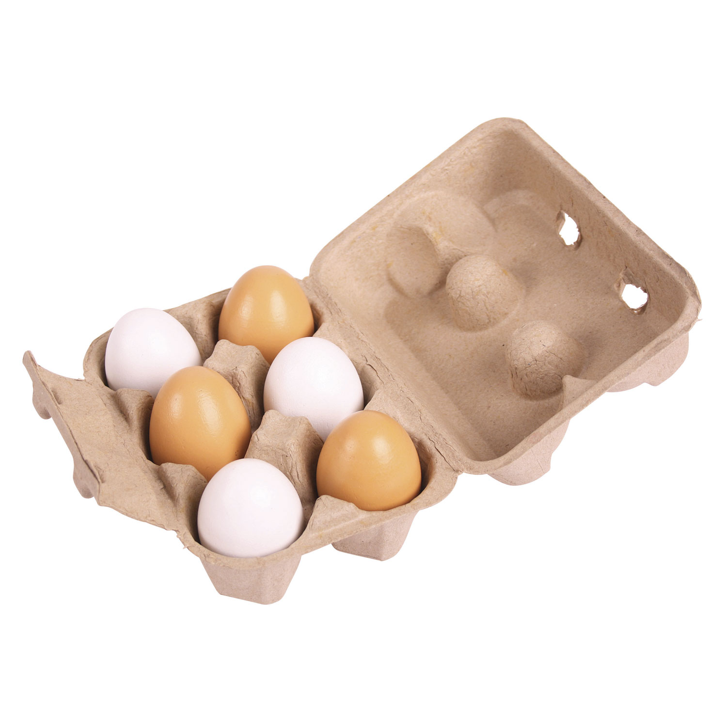 Kartonnen Doosje met Houten Eieren