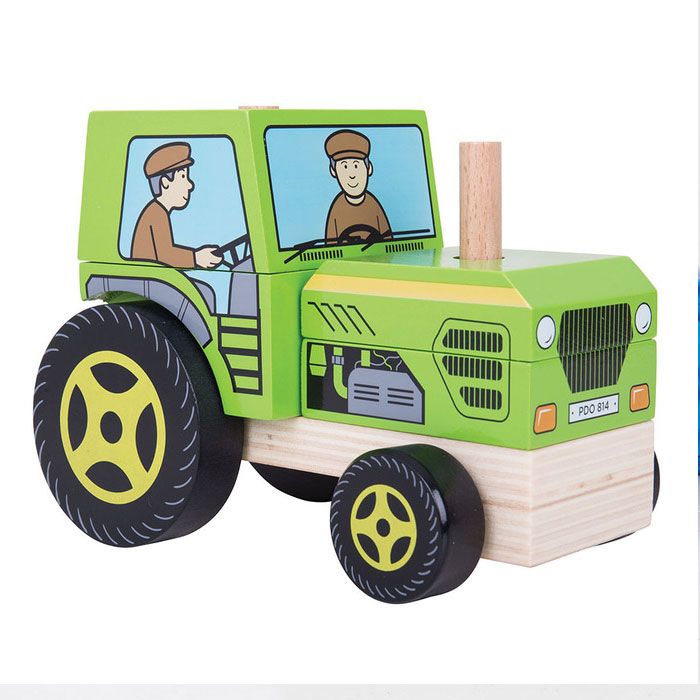 Houten Stapelspel Tractor