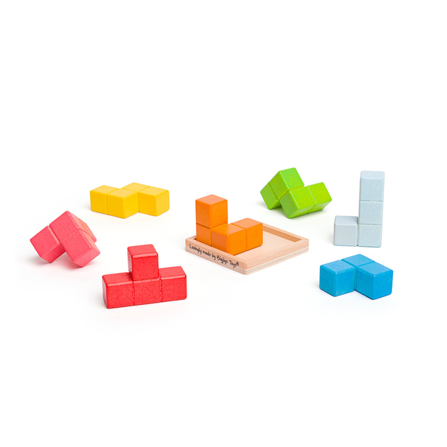 Bigjigs Holz-Lock-a-Cube-Würfelpuzzle