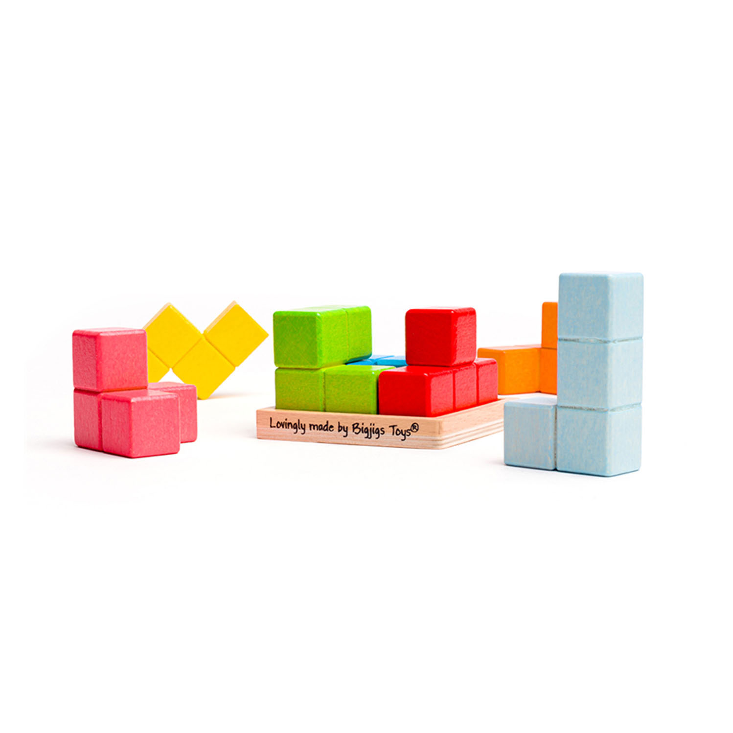 Bigjigs Holz-Lock-a-Cube-Würfelpuzzle