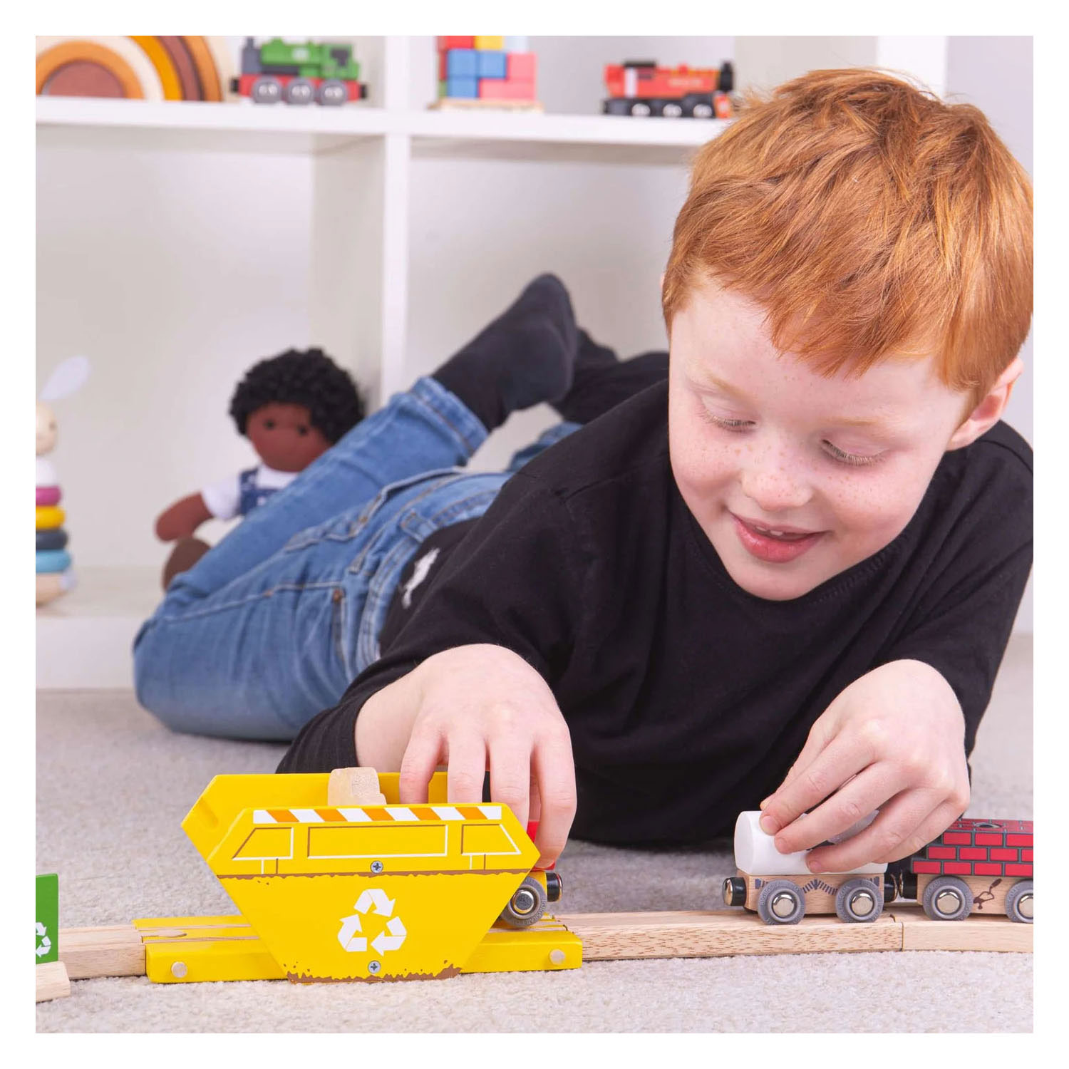 Poubelle de recyclage en bois Bigjigs