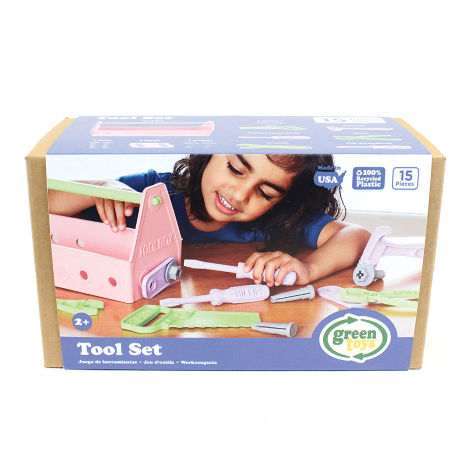 Boîte à outils Green Toys rose