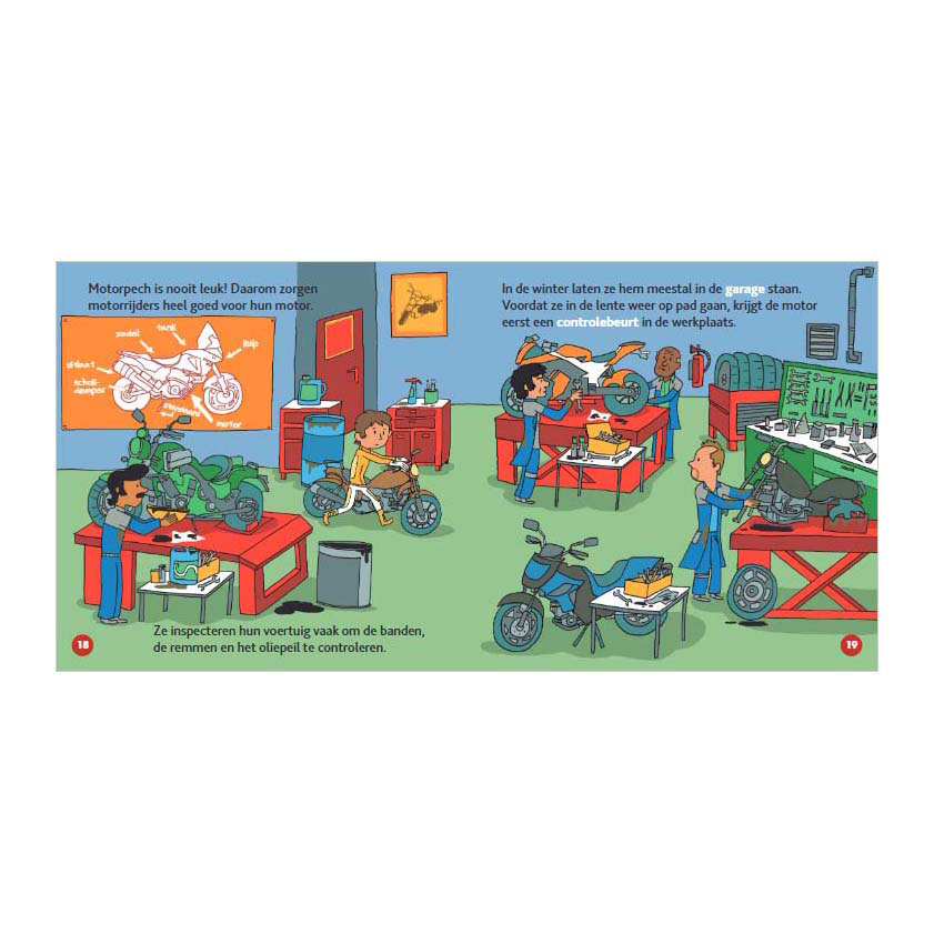 Livre pour enfants sur les motos