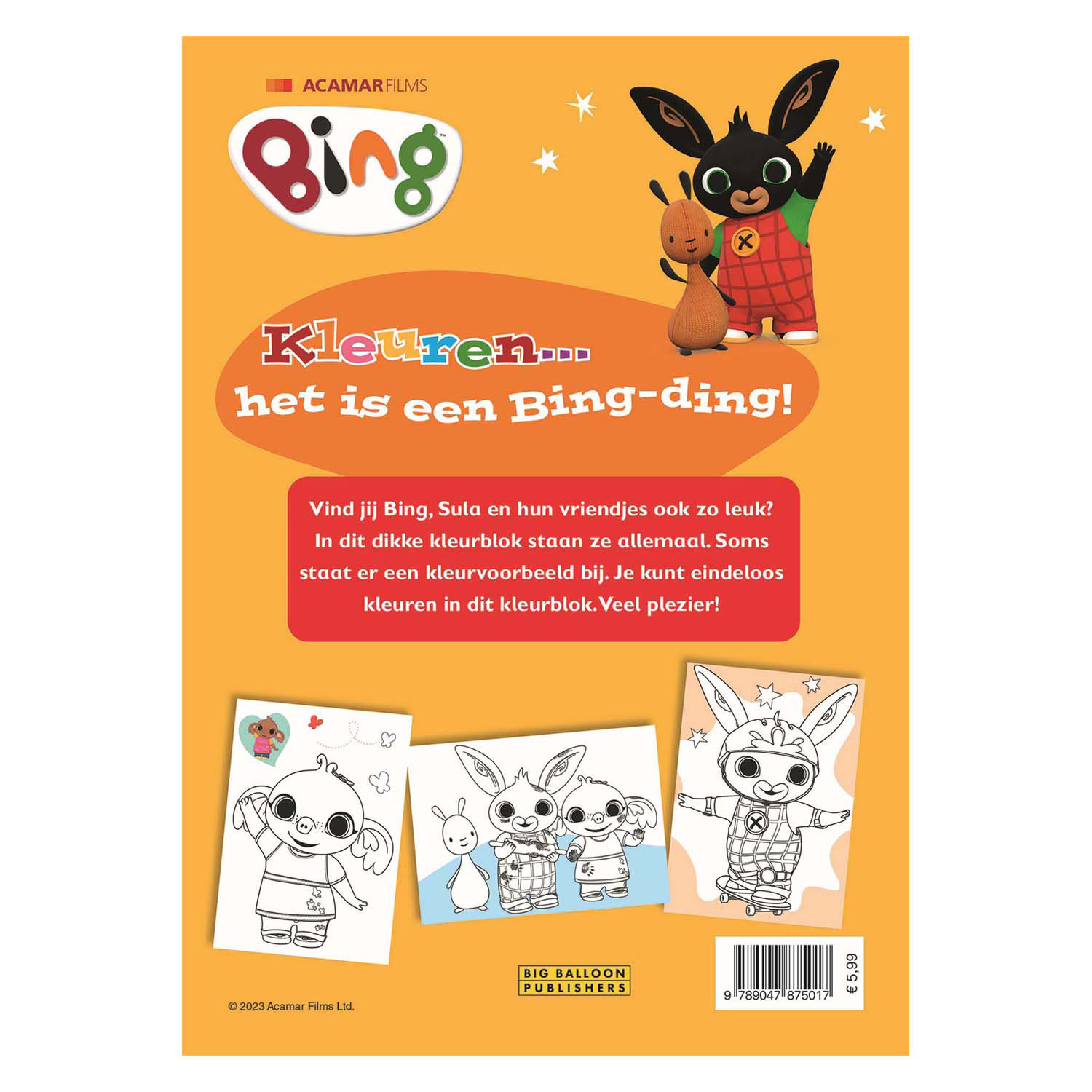 Coloriage avec Bing et Flop Color Block