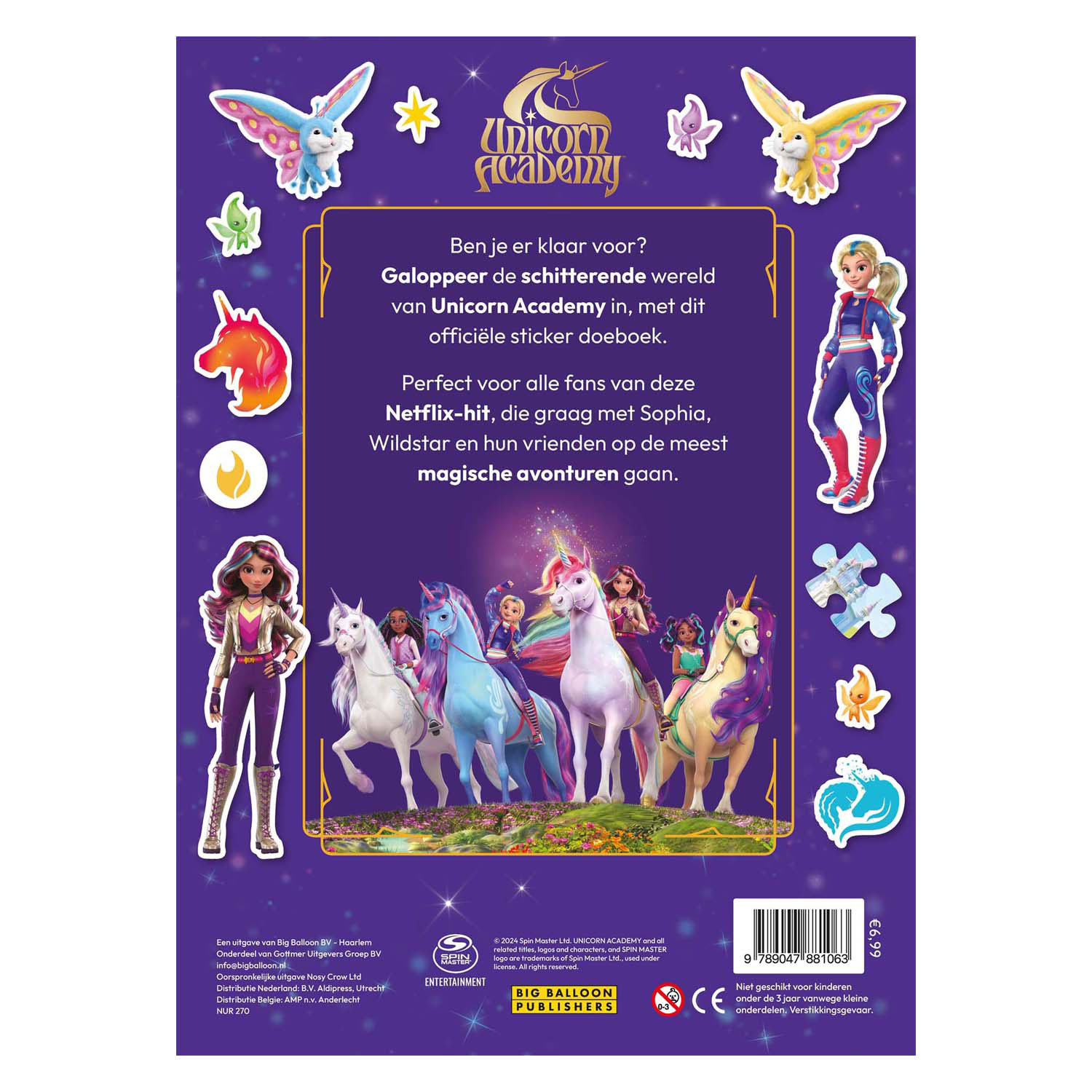 Cahier d'activités autocollantes de l'Académie de la Licorne