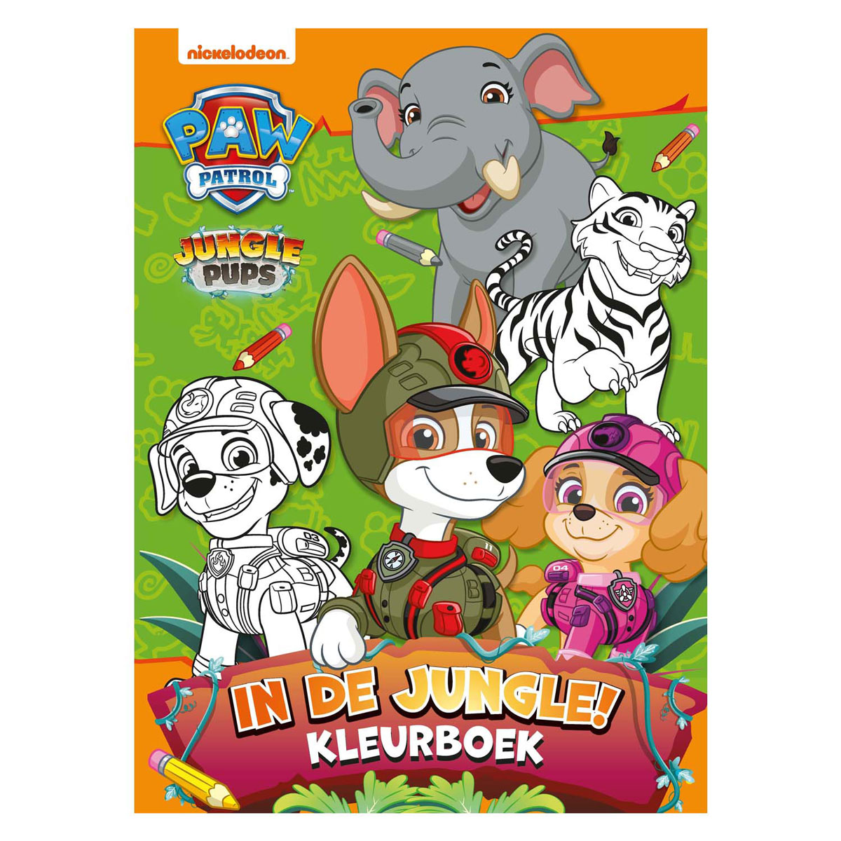 Paw Patrol in de jungle Kleurboek