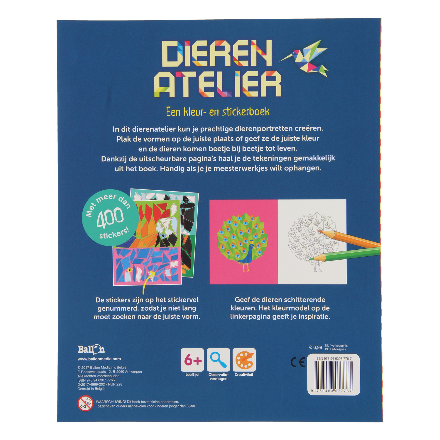Kleur- en Stickerboek Dierenatelier