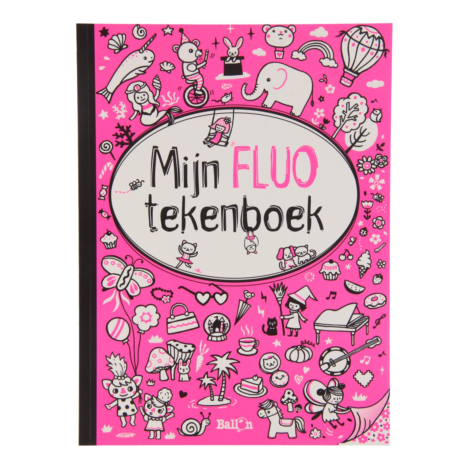 Mijn Fluo Tekenboek Roze