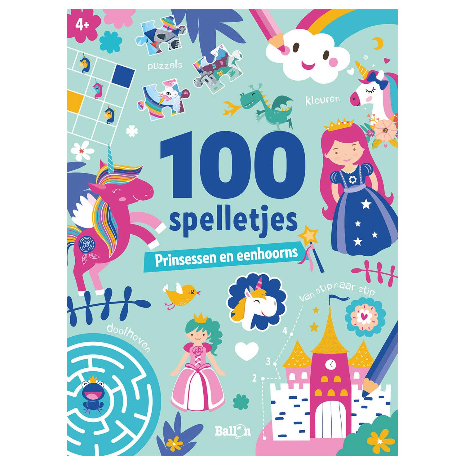 100 Spelletjes - Prinsessen en eenhoorns (4+)